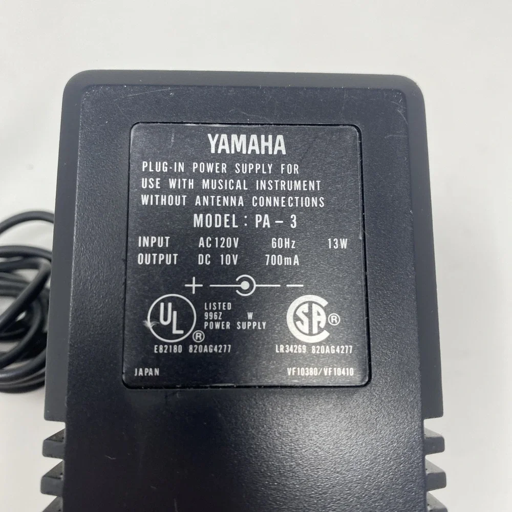 Vtg Original Yamaha PA-3 Power Supply Adapter AC 120V DC 10V H3B0 Japan - Works!